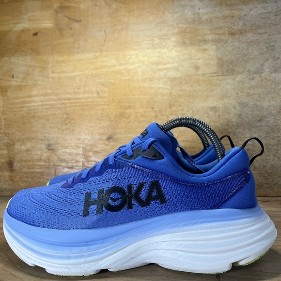 Hoka One One Bondi 8 REFLECTIVE Womens Size 8 (B) Running Shoes Sneakers Blue - Picture 4 of 12